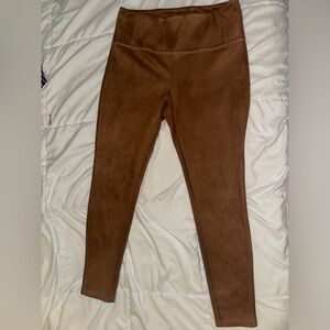 Brown suede Leggings